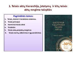 Teisės aktų hierarchija psichologo darbe