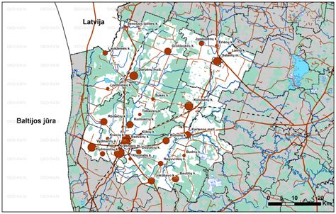 Kretingos rajono žemėlapis su Sapiegų gatvės vietove