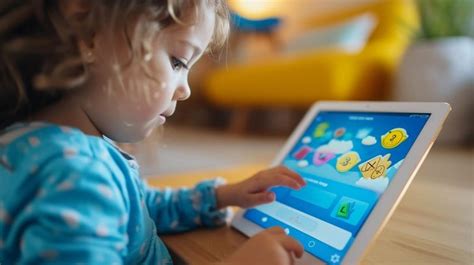 child using tablet and tired eyes
