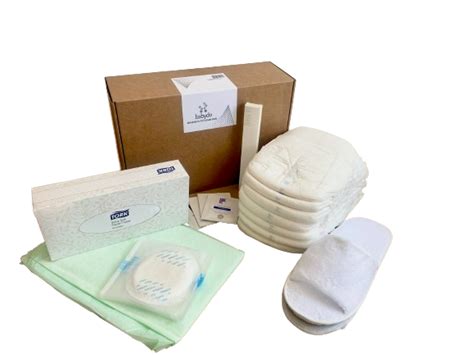 Rinkinys po gimdymo su įklotais ir kelnaitėmis