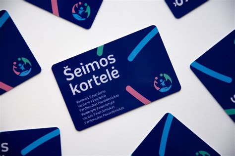 Šeimos kortelės logotipas ir pavyzdžiai, kur galima ja pasinaudoti