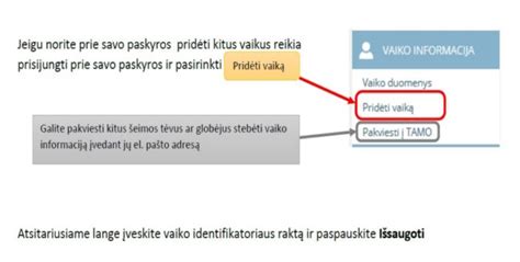 Schema, kaip pildomas vaiko lankomumo dienynas