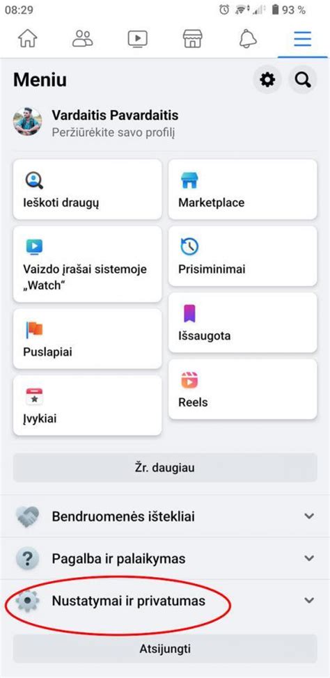 Nustatymai, kaip paslėpti gimtadienį „Facebook“