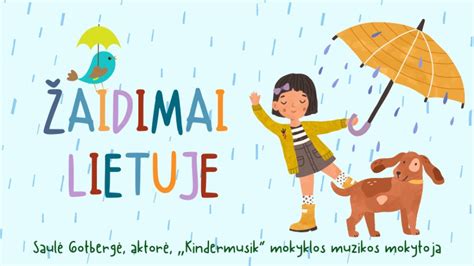 vaikų žaidimai lietuje