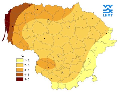 Vidutinė liepos mėnesio temperatūra Lietuvoje