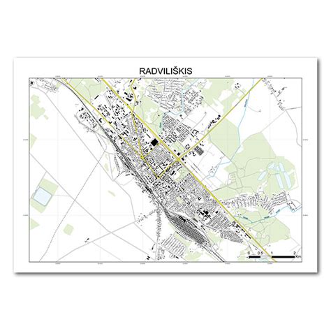 Žemėlapis su pažymėtomis Radviliškio ir Šeduvos vietovėmis