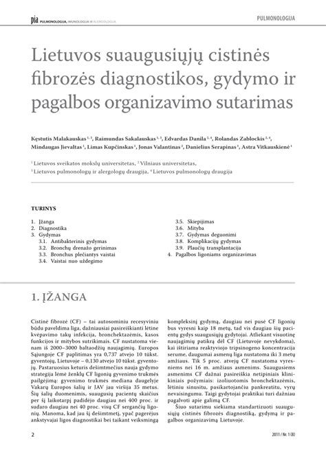 Cistinės fibrozės simptomų ir organų pažeidimo schema
