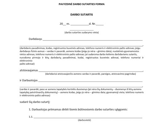 Darbo sutartis ir socialinės garantijos