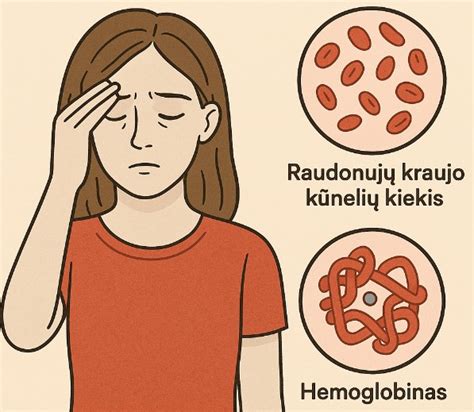 Schema, iliustruojanti geležies stokos anemijos priežastis.