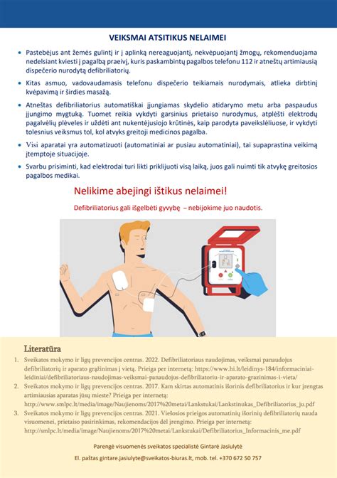 Defibriliatoriaus naudojimo schema
