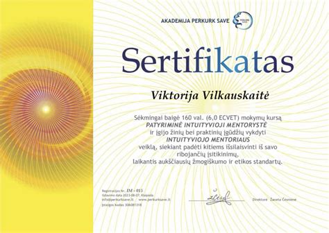 sertifikatas apie sauguma.
