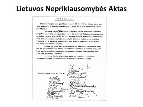 Lietuvos nepriklausomybės aktas