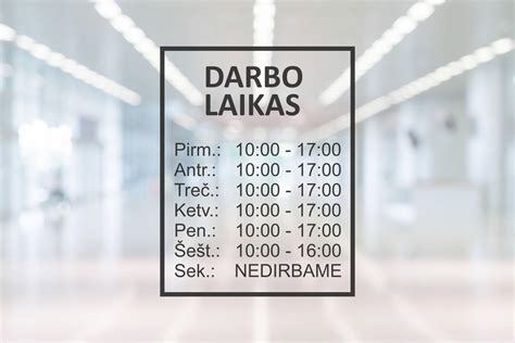 Darbo grafikas ir kontaktai
