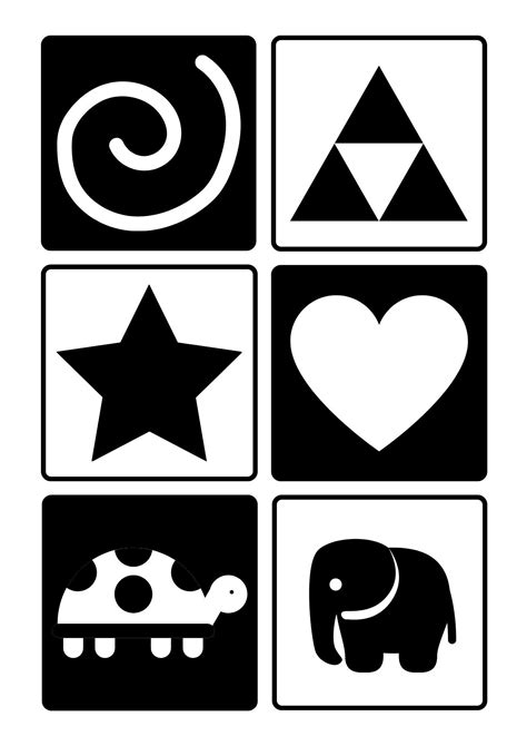 baby flashcards with high contrast images