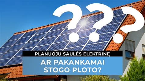 Namų stogo ploto skaičiavimas saulės elektrinei