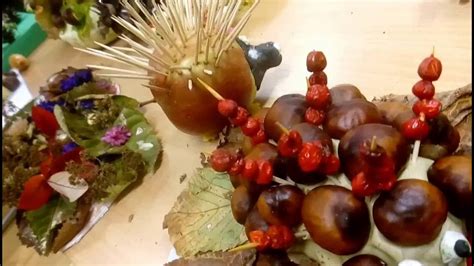 Vaikų darbeliai iš gamtinių medžiagų