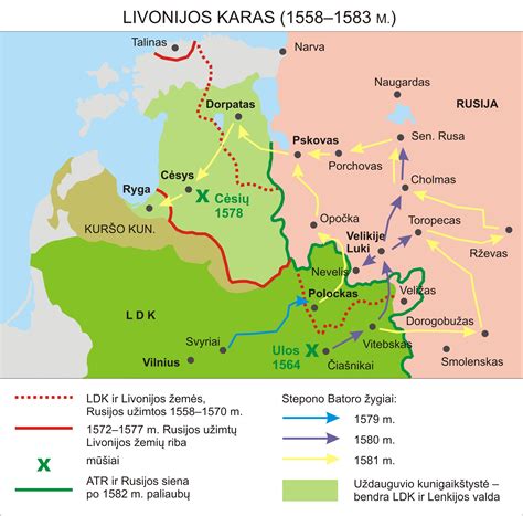Žemėlapis: Livonijos karas