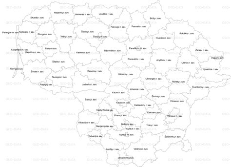 Žemėlapis, rodantis Lietuvos savivaldybes ir galimas papildomas regionines išmokas