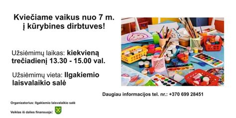 Kūrybiniai užsiėmimai vaikams namuose