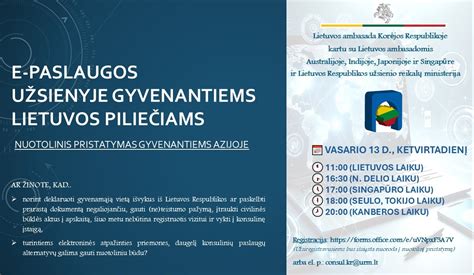 Lietuvos ambasada užsienyje, kurioje galima registruoti vaiko gimimą