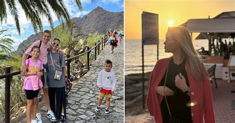 Indrė Trusovė su šeima Tenerifėje