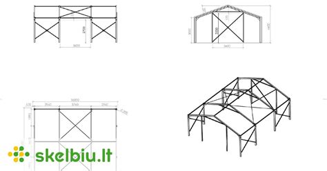 Konstrukcija modulinių garažo stelažų