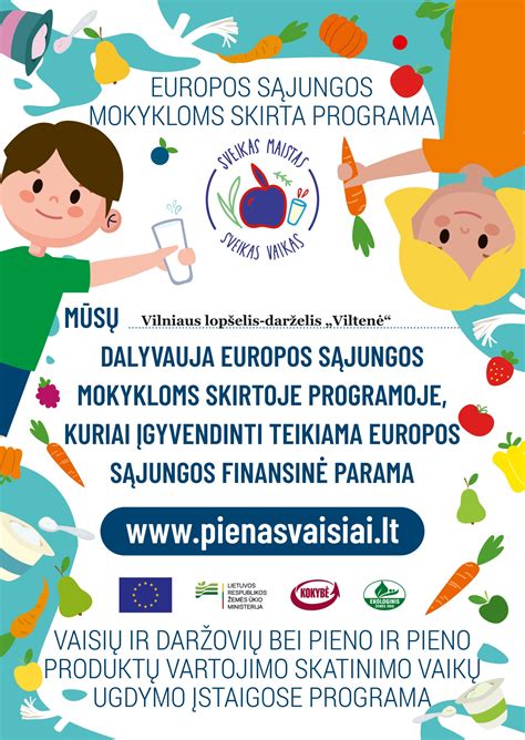 Daržovių ir vaisių svarba vaikų mityboje