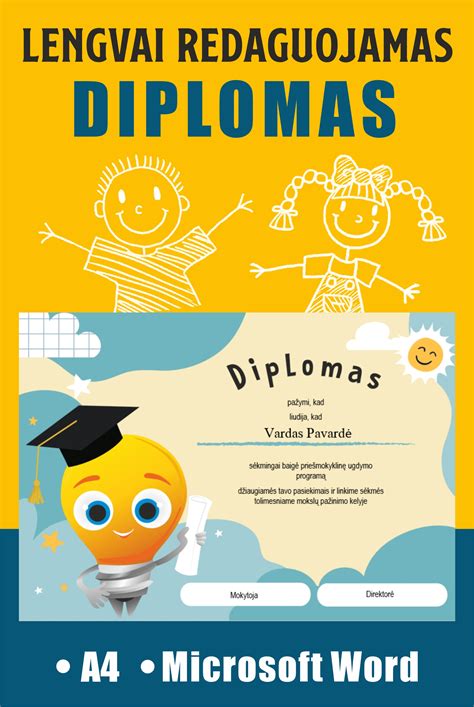 Skaitmeninis diplomo šablonas su geometrinėmis figūromis