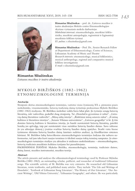 Prof. Dr. Rimantas Sliužinskas etnomuzikologas