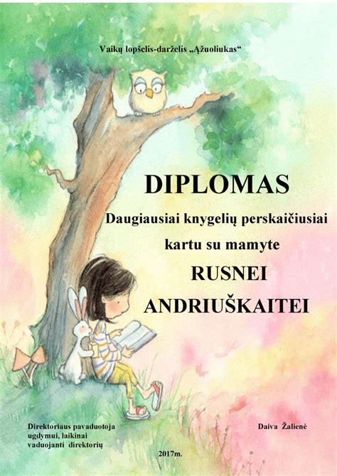 diplomas su vaikų priežiūros simbolika