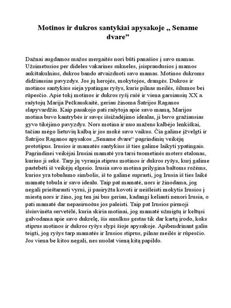 Dukros ir mamos santykiai