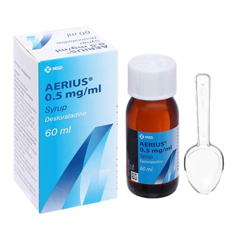 Pakuotės su Aerius sirupu
