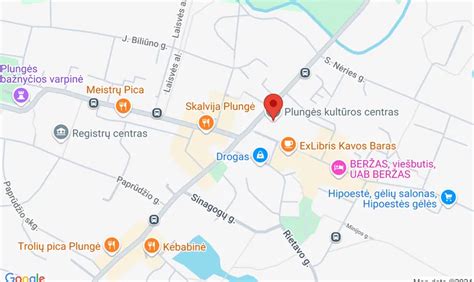 Plungės miesto žemėlapis su darželio vieta