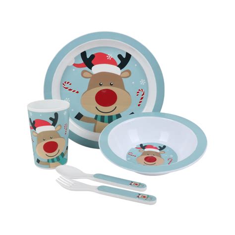 Vaikiškų indų komplektas iš skirtingų medžiagų