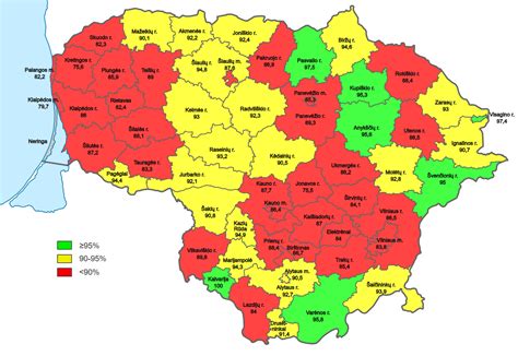 Statistika apie tymų, raudonukės ir epideminio parotito atvejus Lietuvoje