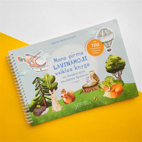 Lavinamoji knygelė vaikams su lipdukais