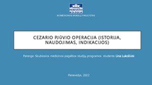 Statistika: Cezario pjūvių dažnumas