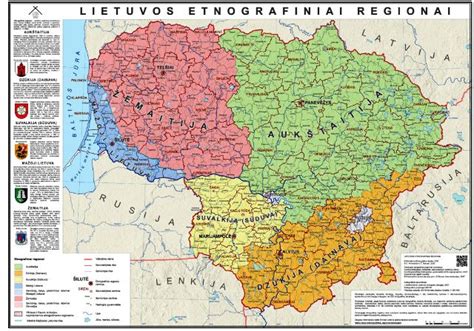 Žemėlapis, rodantis Lietuvos regionus ir jų specifiką vaiko globos srityje