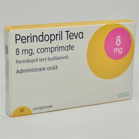 Perindopril Teva tablečių pakuotė