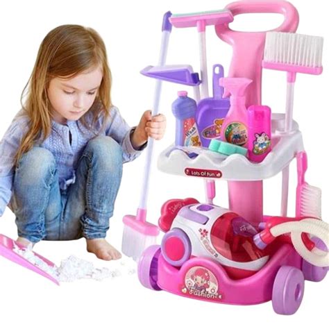 Vaikiškas valymo rinkinys su siurbliu ir priedais