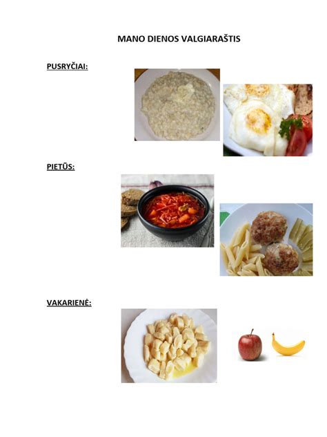 Pavyzdinis savaitės valgiaraštis