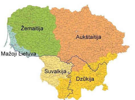 Žemėlapis, rodantis projekto įgyvendinimo regionus Lietuvoje