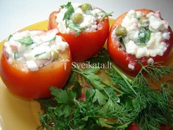 pomidorai su kiaušinio įdaru