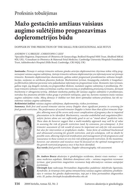 Vaisiaus augimo schema