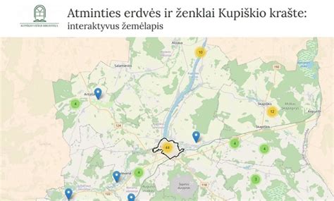 Žemėlapis su Kupiškio rajono ribomis
