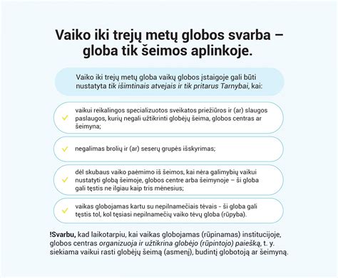 Schema, kaip nustatoma laikinoji vaiko globa