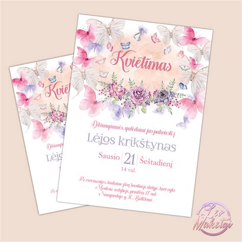 Krikštynų šventės kvietimai