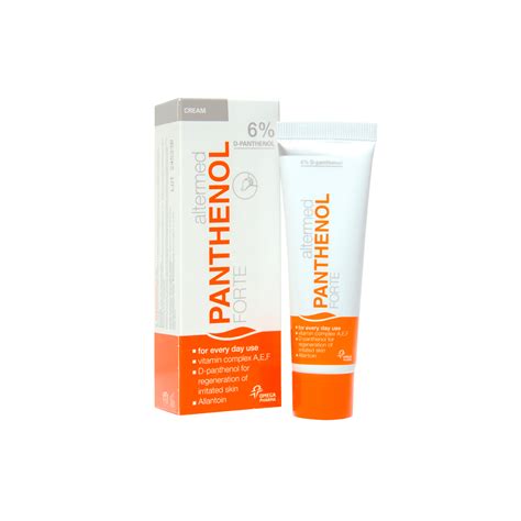 Altermed Panthenol Forte kremo sudėtis ir D-pantenolio poveikis odai