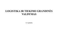 Logistika ir tiekimo grandinės