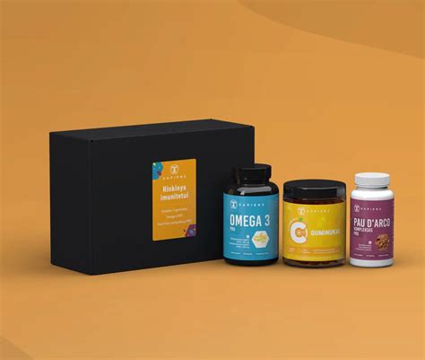Sertifikuoti vitaminų ir maisto papildų rinkiniai